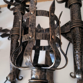 Metal wall sconce, wall lamp, Medieval style light fixture