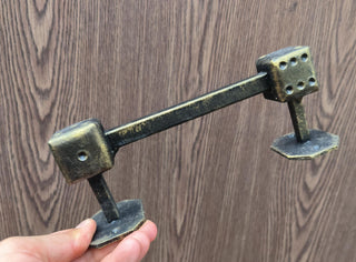 Dice Cube Door Handle: Metal Barn Door Pull