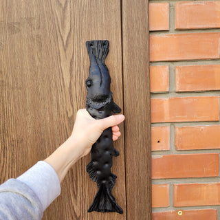 Fish Door Handle, A Pike Handle, Unique handcrafted door handle, Barn Door Handle, Iron Door Pull