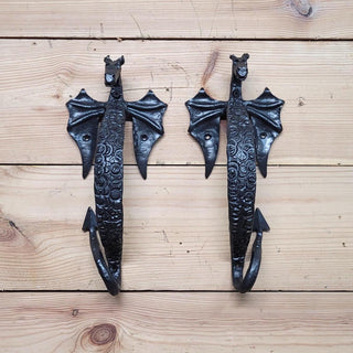 Pair of barn door handles, Dragons door handles