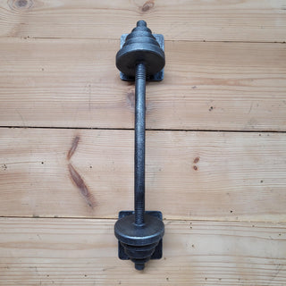 Weather-resistant dumbbell iron door handle, suitable for both interior and exterior use.