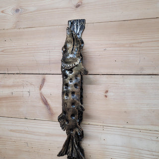 Fish Door Handle, A Pike Handle, Unique handcrafted door handle, Barn Door Handle, Iron Door Pull