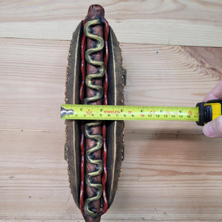 Retro Diner Hot Dog Door Handle: Hand-Forged Iron Restaurant Decor