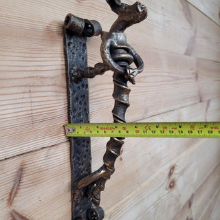 Dog Door Handle - Wrought Iron Door Pull - Boxer Dog Knob - Animal Door Handle for Front Door, Cabin or Barn - Unique Dog Gift for Dog Lover