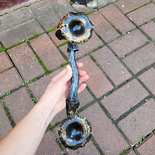 Fly Agaric Mushroom Door Handle, Amanita – Hand-Forged Wrought Iron Toadstool Pull for Fairycore or Rustic Decor
