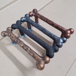 Iron Dog Bone Cabinet Handle: Rustic Drawer Pull, Pet Decor
