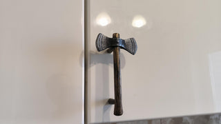 Handmade Axe Door Knob: Metal Cabinet & Nightstand Pull