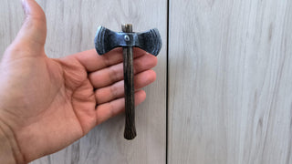 Handmade Axe Door Knob: Metal Cabinet & Nightstand Pull
