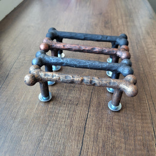Iron Dog Bone Cabinet Handle: Rustic Drawer Pull, Pet Decor