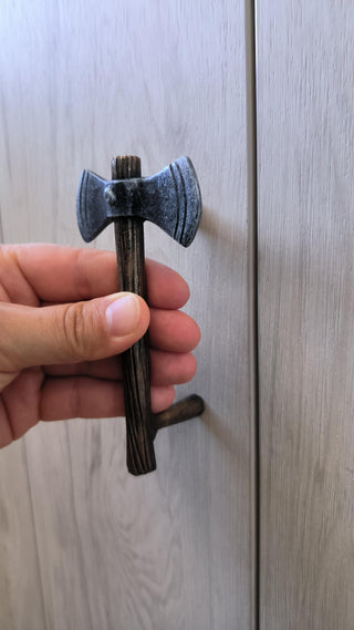 Handmade Axe Door Knob: Metal Cabinet & Nightstand Pull