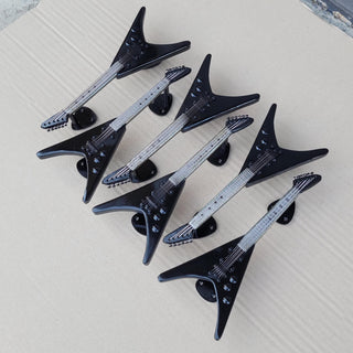 Handcrafted Iron Electric Guitar Door Handle: Music Lover Decor