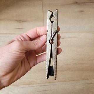 Clothespin Cabinet Handle – Rustic Metal Drawer Pull