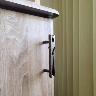 Clothespin Cabinet Handle – Rustic Metal Drawer Pull