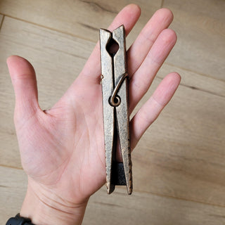 Clothespin Cabinet Handle – Rustic Metal Drawer Pull