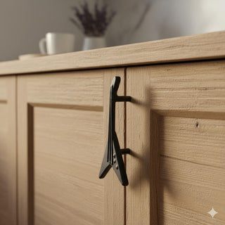 Guitar Cabinet Handle – Black Metal Drawer Pull for Music Lovers