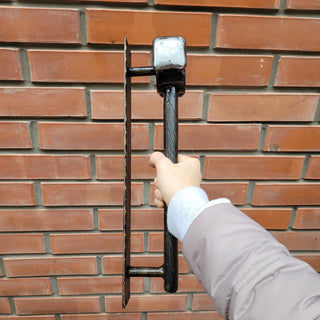 Hand Forged Hammer Door Handle – Wrought Iron Door Pull | Rustic Blacksmith Door Hardware | Unique Metal Door Handle