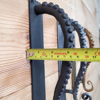 Octopus Tentacle Door Handle: Hand Forged Iron Nautical Style 3 available finishes