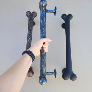 Hand Forged Dog Bone Door Handle: Metal Barn Door Hardware