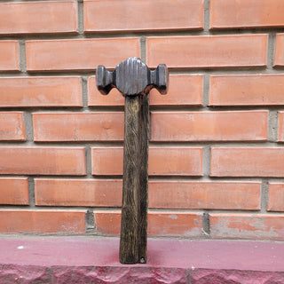 Hand Forged Hammer Door Handle – Wrought Iron Door Pull | Rustic Blacksmith Door Hardware | Unique Metal Door Handle