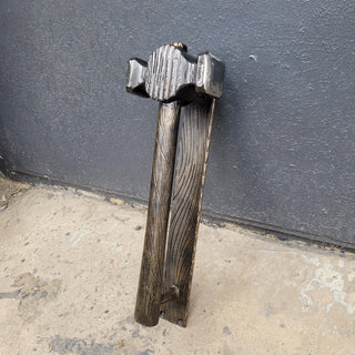 Hand Forged Hammer Door Handle – Wrought Iron Door Pull | Rustic Blacksmith Door Hardware | Unique Metal Door Handle