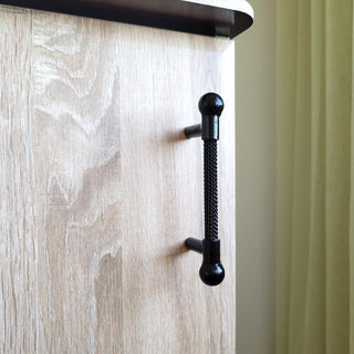 Black forged cabinet handle – iron pull for drawers or doors, handmade rustic hardware