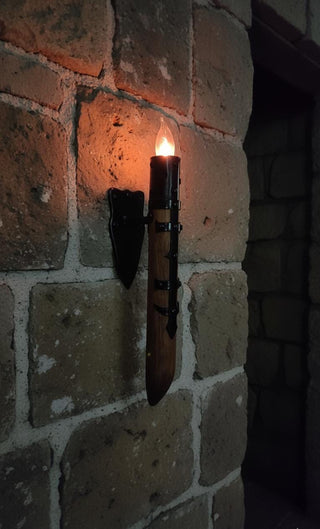 Hand Forged Medieval Wall Sconce Torch: Viking Lantern