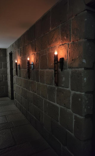 Hand Forged Medieval Wall Sconce Torch: Viking Lantern