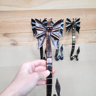 Hand Forged Dragon Pull – Fantasy Metal Hardware – Rustic Medieval Decor – 4 Colors