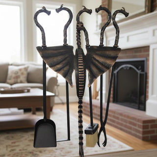 Fireplace set, Fireplace poker, Fireplace Tongs, Shovel, Broom, Hand Forged, Fireplace Gift, Fireplace Tool, Fire Poker,