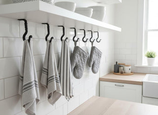 Hand Forged Iron Hook: Rustic Robe Hanger, Kitchen or Hallway Hook