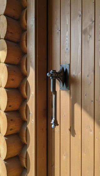 Viking Axe Handle – Rustic Cabin Hardware, Lodge Decor, Unique Exterior & Interior Pull – IronUA