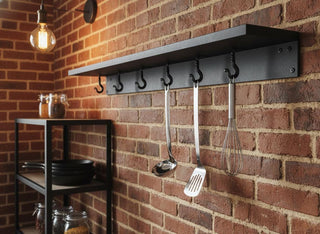 Hand Forged Iron Hook: Rustic Robe Hanger, Kitchen or Hallway Hook