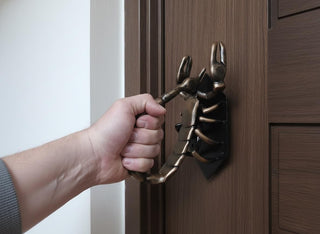 Handcrafted Scorpion Iron Door Handle: Unique Barn Door Pull