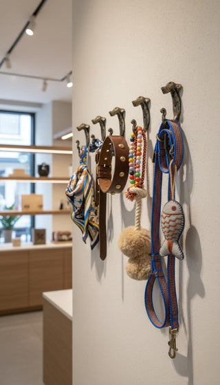 Handmade Forged Iron Dog Hook: Rustic Wall Hanger