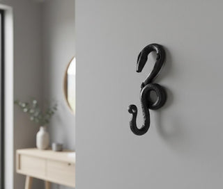 Hand Forged Snake Wall Hook: Iron Robe Hanger
