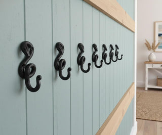 Hand Forged Snake Wall Hook: Iron Robe Hanger