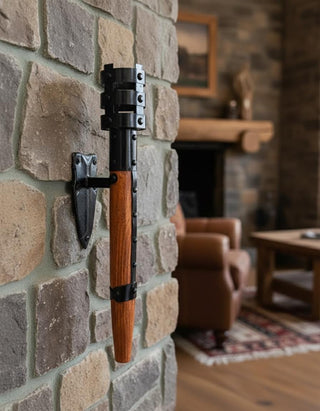 Forged Medieval Torch Wall Sconce: Viking Style Light Fixture