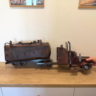 Truck Mailbox, Wall Mounted Semi Truck Design, Handmade Metal Outdoor Decor