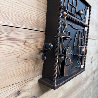 Hand Forged Wall Mount Mailbox: Custom Mailbox Numbers