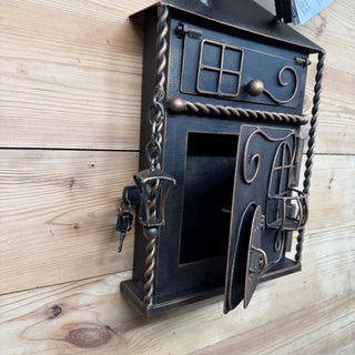 Hand Forged Wall Mount Mailbox: Custom Mailbox Numbers