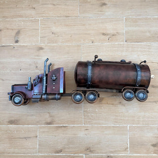 Truck Mailbox, Wall Mounted Semi Truck Design, Handmade Metal Outdoor Decor
