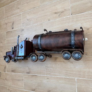 Truck Mailbox, Wall Mounted Semi Truck Design, Handmade Metal Outdoor Decor