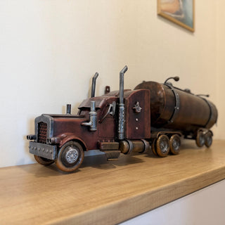 Truck Mailbox, Wall Mounted Semi Truck Design, Handmade Metal Outdoor Decor