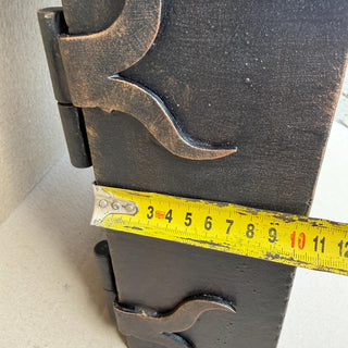 Rustic Forged Iron Mailbox with Roof – Handmade