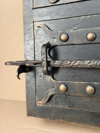 Rustic Forged Iron Mailbox with Roof – Handmade