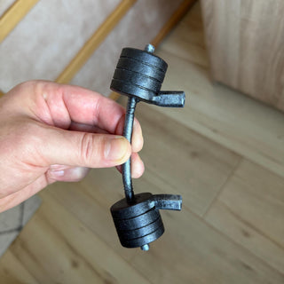 Dumbbell Door Handle – Forged Iron Gym Style Cabinet Pull