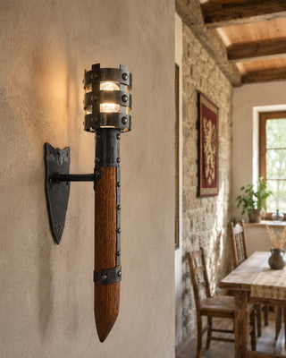 Medieval Wall Torch Light – Handmade Forged Sconce