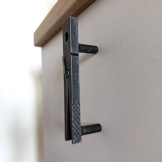 Clothespin Cabinet Handle – Rustic Metal Drawer Pull