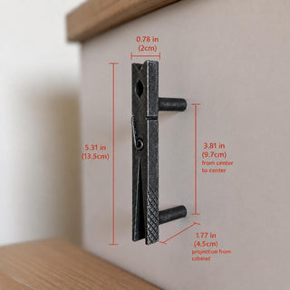Clothespin Cabinet Handle – Rustic Metal Drawer Pull