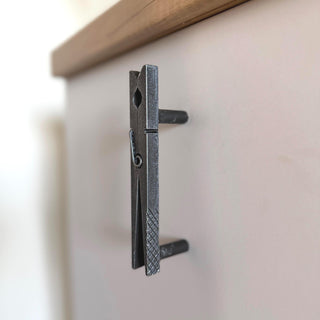 Clothespin Cabinet Handle – Rustic Metal Drawer Pull
